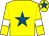 Yellow, royal blue star, yellow sleeves, white armlets, yellow cap, royal blue star (Darryl Ransom & Themostwantedpartnersh)