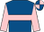Royal blue, pink hoop and sleeves, quartered cap (Peter G Freeman)