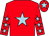 Red, light blue star, red sleeves, light blue stars, red cap, light blue star (Dawn Aldham And Wetumpka Racing)