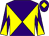 Yellow & purple diabolo, purple cap, yellow diamond (Karl Thornton)