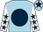Light blue, dark blue disc, white sleeves, dark blue stars, light blue cap, dark blue star (Walter O'Connor)
