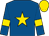 Royal blue, gold star, gold bars on sleeves, gold cap (Tracy Pinchin)