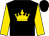 Black, gold crown, gold sleeves, black cap (Robert Bone)