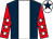 Dark blue, white panel, red sleeves, white stars, white cap, dark blue star (Paul O'Flynn)