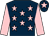 Dark blue, pink stars, pink sleeves, pink star on cap (Sabrina Slattery)