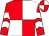 White & red quartered, red sleeves, white chevrons, white & red quartered cap (Jolly Racing Syndicate)