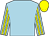Light blue, yellow striped sleeves, yellow cap (Mrs Vincenza Bayliffe)