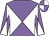 Mauve and white diabolo, quartered cap (Mrs Linsey Pallas)