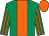 Emerald green, orange panel, striped sleeves, orange cap (Colm Horgan & Patrick Horgan)