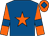 Royal blue, orange star, orange sleeves, royal blue armlets and diamond on orange cap (The Fine Gild Racing Partnership)
