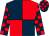 Dark blue and red (quartered), checked sleeves and cap (C R Cox & B Hussain)