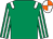 Emerald Green, white epaulettes, emerald green & white striped sleeves, orange & white quartered cap (Patrick Martin)