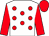 White, red spots, red sleeves & cap (William Slattery)