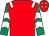 Red, white epaulets, emerald green and white chevrons on sleeves, red cap, white diamonds (Francesco Auriemma & Stella Barclay)