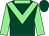 Dark green, light green chevron, collar & sleeves, dark green cap (McGettigans Management Services JLT/Peter Pan Syndicate)