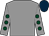 Grey, dark green spots on sleeves, dark blue cap (Richard Barnes & Mrs T Stack)