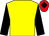 Yellow, black sleeves, red cap, black diamond (N J Houston)
