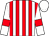 White & red stripes, red armlet, white cap (Ms S Collier)
