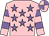 Pink, mauve stars, hooped sleeves, quartered cap (Whitehouse Stable Syndicate)