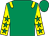 Emerald green, yellow epaulets, yellow sleeves, emerald green stars (Mrs Veronica Gilbert)