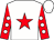 White, red star, red sleeves, white spots (Coltherd Racing Club)