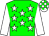 GREEN, white stars, white sleeves, checked cap (Hugh J O'Brien/Liquorice Allsort Syndicate)