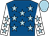 Royal blue, light blue stars, white sleeves, light blue stars and cap (The Punch Bunch)