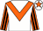 White, orange chevron, orange & black striped sleeves, white cap, orange star (Miss Fiona O'Dwyer & Mrs Grainne Loughnane & Mrs Carol Henley & Mrs Sarah Nash)