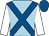 Light blue, royal blue cross belts, white sleeves, royal blue cap (Mr Tom Hassett)