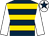 Dark blue, gold hoops, white sleeves, white cap, dark blue star (Three Mile House & OTI Partnership)