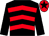 Black & red chevrons, black sleeves, red cap, black star (P L Polly & Mrs Patrick Turley)