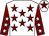 White, maroon stars, maroon sleeves, white stars, white cap, maroon star (Trevor And Ruth Milner)