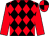 Black and red diamonds, red sleeves, quartered cap (My Vein Clinic Syndicate 1)