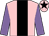 Pink, black panel, mauve sleeves, pink cap, black star (Mrs Paul Townend & Kay Russell)