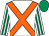 White, orange cross belts, white and emerald green striped sleeves, emerald green cap (Mr Ciaran John Mooney)