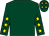 Dark green, yellow stars on sleeves and cap (Mr A Almutairi)