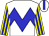 white, blue chevron hoop, yellow sleeves, blue stripes, white cap, blue stripe (Stall Winterhude)