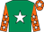 Emerald green, white star, orange sleeves, white stars, orange cap, white star (Rory Doyle & Raymond Treacy)