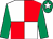 Red & white quartered, emerald green sleeves, emerald green cap, white star (Miss Jane Foley)
