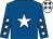 Royal blue, white star, white stars on sleeves, white cap, royal blue stars (Wood Hall Stud Limited)