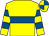 Yellow, royal blue hoop, hooped sleeves, quartered cap (Mr David Bond)