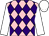 Pink and purple diamonds, white sleeves and cap (Sally's Angels)