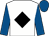 White, black diamond, royal blue sleeves and cap (Outside Cards)