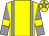 Yellow body, grey braces, grey arms, yellow armlets, yellow cap,