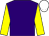 PURPLE, YELLOW sleeves, WHITE cap (Miss L A Perratt)