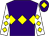Purple, yellow triple diamond, white sleeves, yellow diamonds, purple cap, yellow diamond (Hide & Seekers)