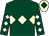 Dark green, beige triple diamond, dark green sleeves, white diamonds, beige cap, dark green diamond (Cs Family Ltd)