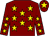 Maroon, gold stars, maroon cap, gold star (Mr Jassim Bin Ali Al Attiyah)