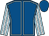 Royal blue, light blue seams, light blue and white striped sleeves, royal blue cap (Terry Graham)