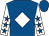 Royal blue, white diamond, white sleeves, royal blue stars, royal blue cap (Golden Circle Group Syndicate)
